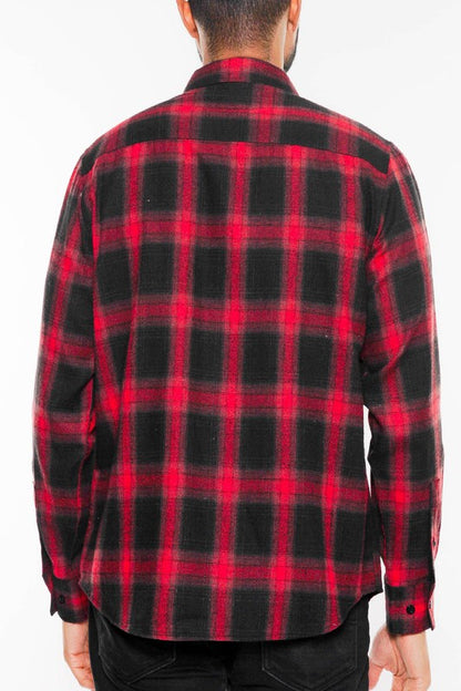 FULL PLAID CHECKERED FLANNEL LONG SLEEVE