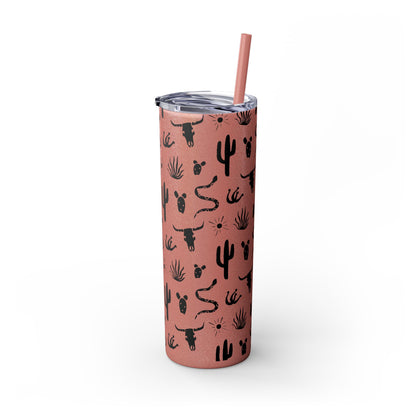 Desert Icon - Skinny Tumbler with Straw, 20oz