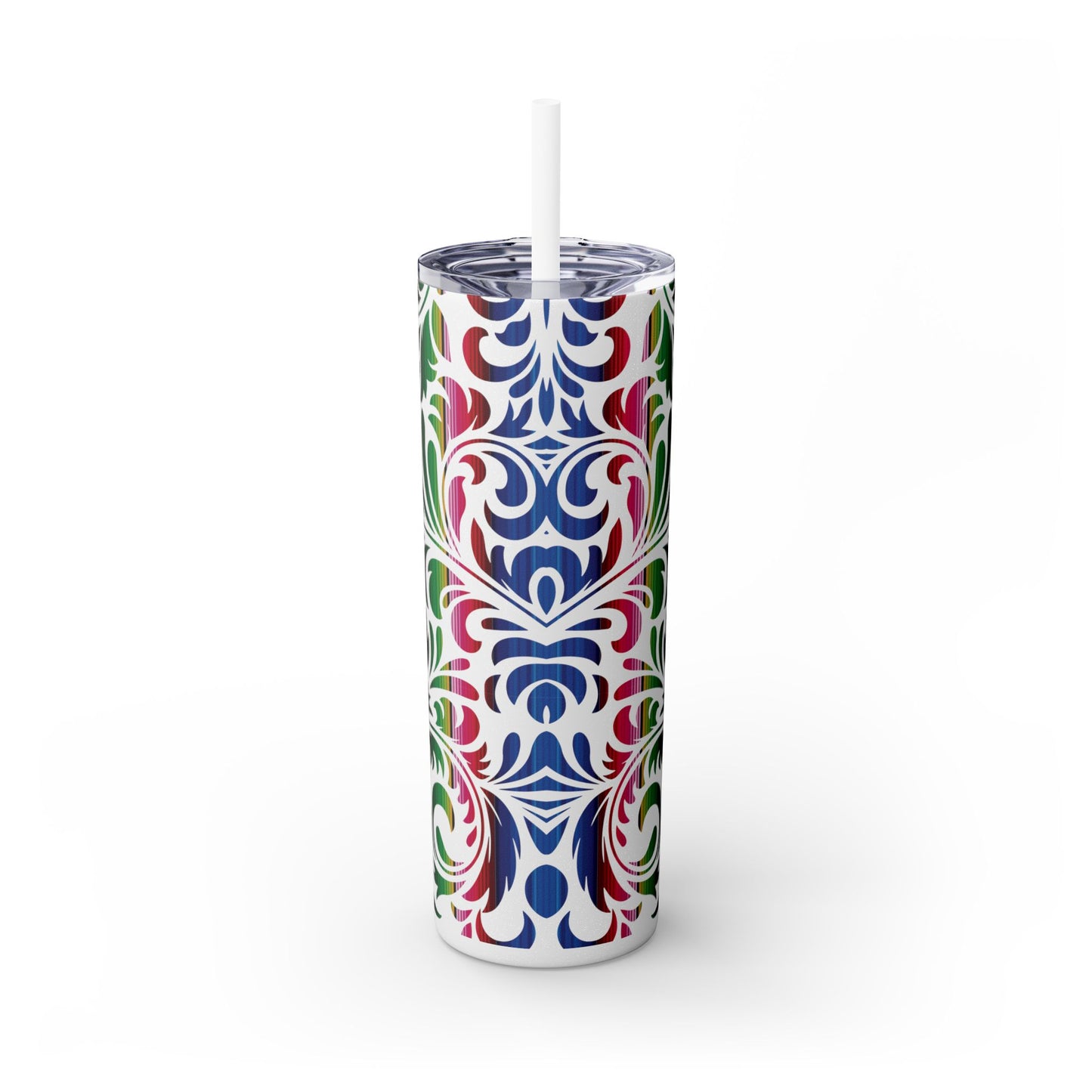 Tooled Serape - Skinny Tumbler with Straw, 20oz