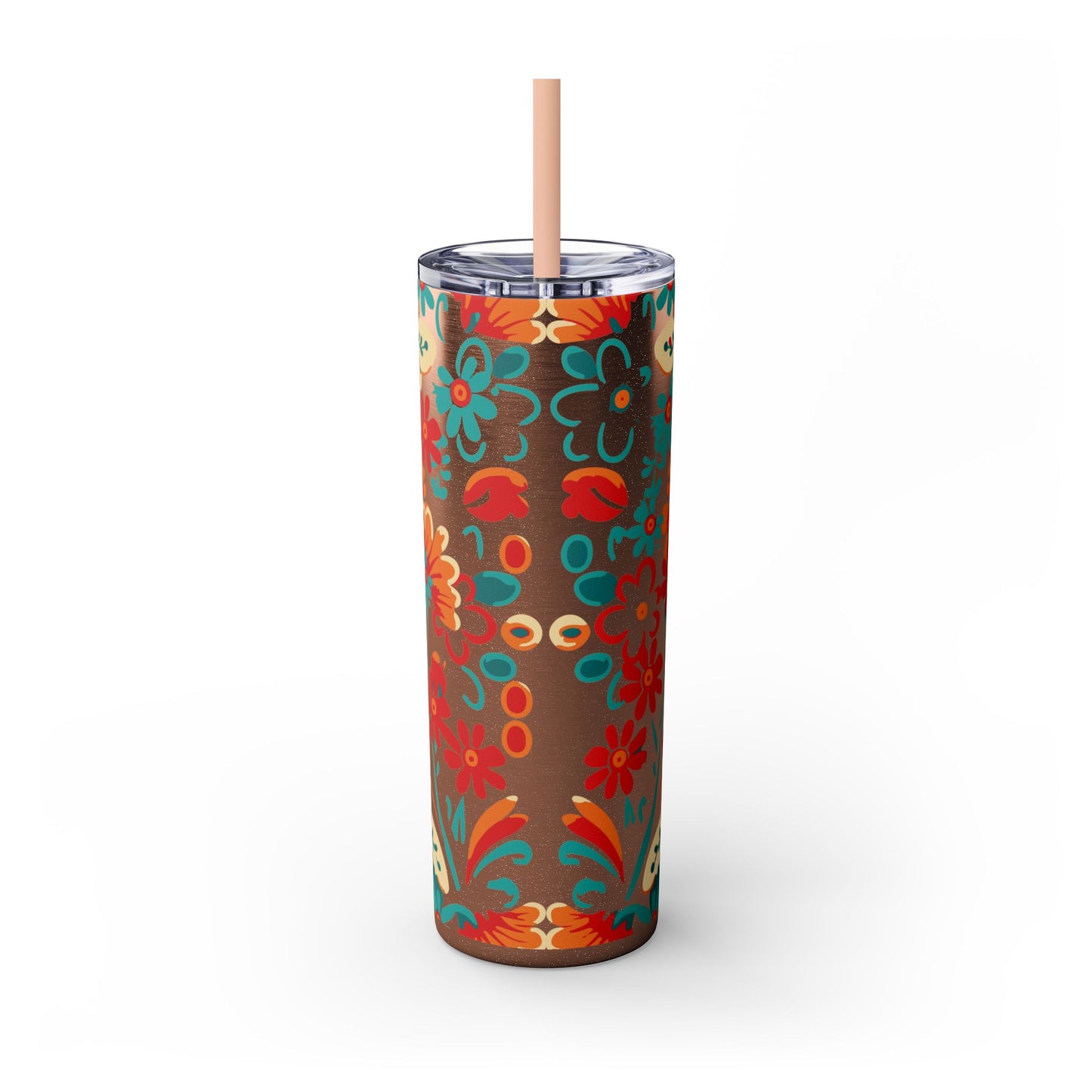 Wild at Heart Floral - Skinny Tumbler with Straw, 20oz