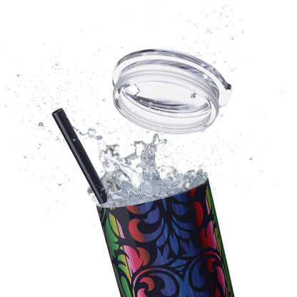 Tooled Serape - Skinny Tumbler with Straw, 20oz