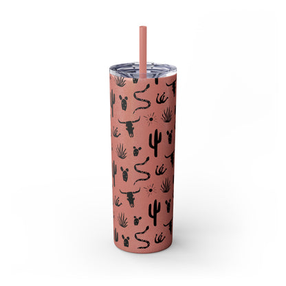 Desert Icon - Skinny Tumbler with Straw, 20oz