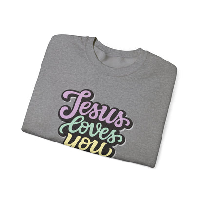 Jesus Loves You - Christian - Unisex NuBlend® Crewneck Sweatshirt