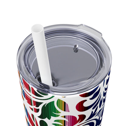 Tooled Serape - Skinny Tumbler with Straw, 20oz