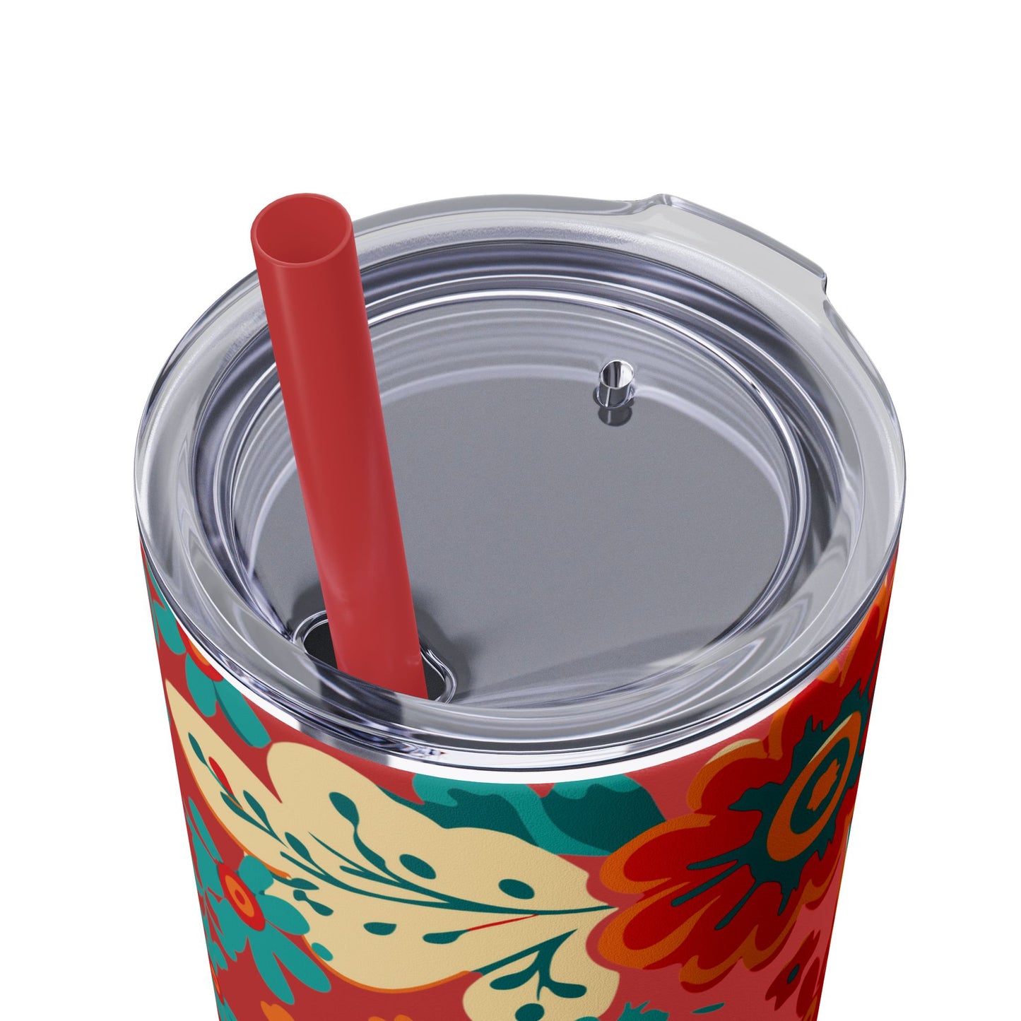 Wild at Heart Floral - Skinny Tumbler with Straw, 20oz