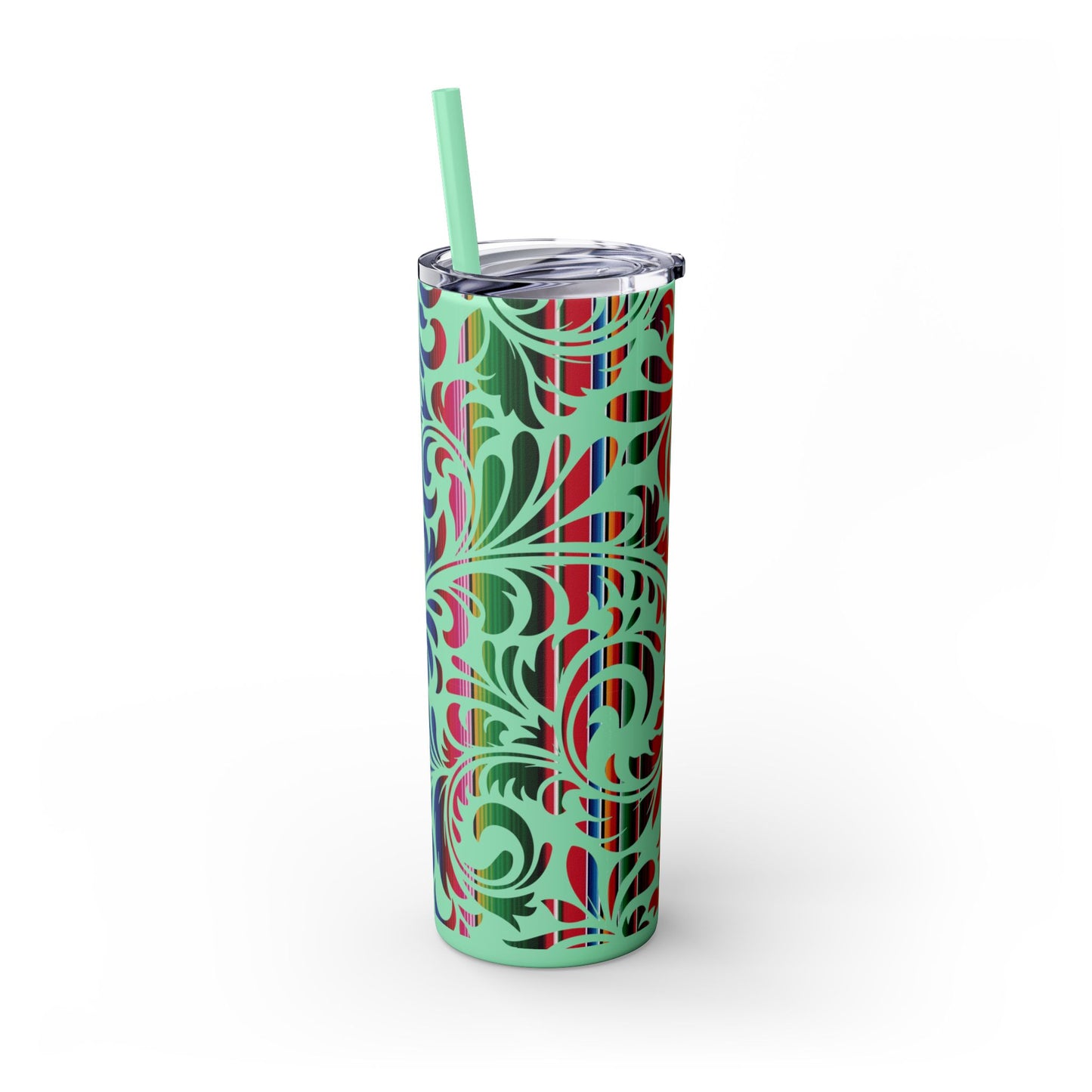 Tooled Serape - Skinny Tumbler with Straw, 20oz