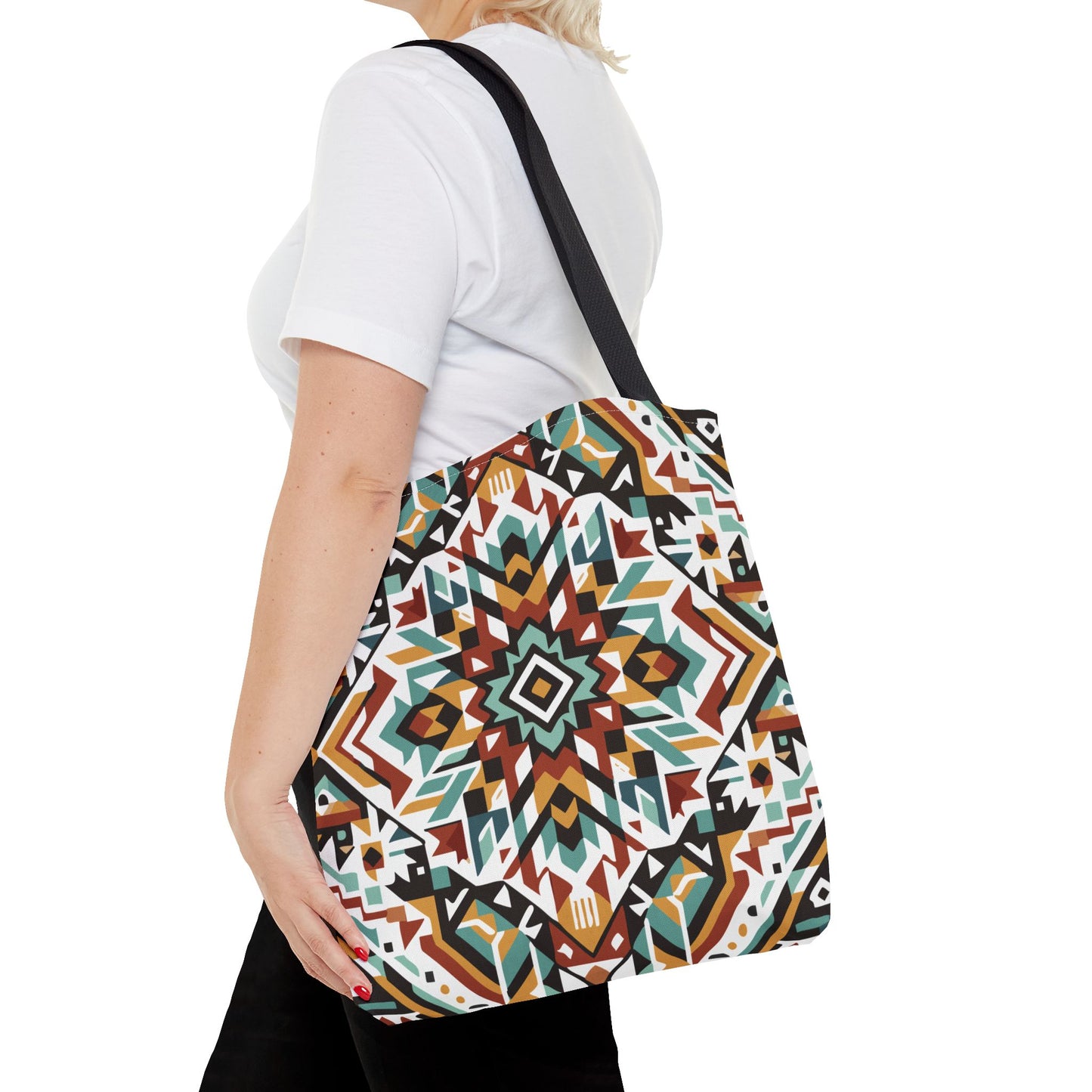 Southwestern Starburst Earth Tone Colors Tote Bag (AOP) Accessory