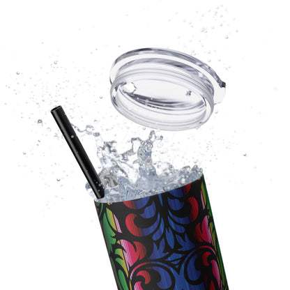 Tooled Serape - Skinny Tumbler with Straw, 20oz