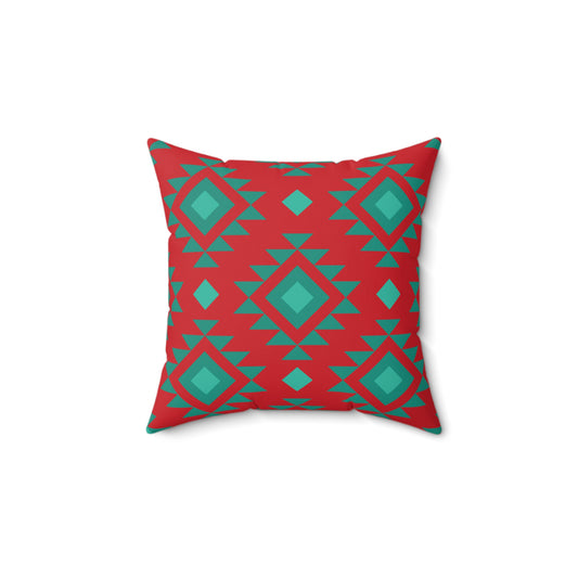 Doubletake Aztec Cow Print Reversible Pillow