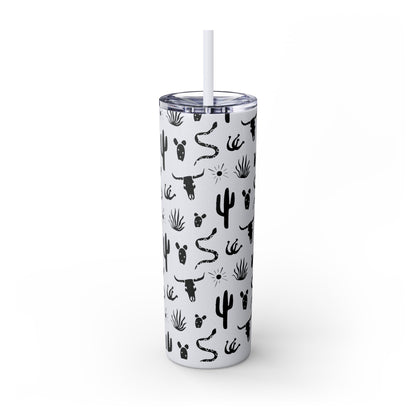 Desert Icon - Skinny Tumbler with Straw, 20oz