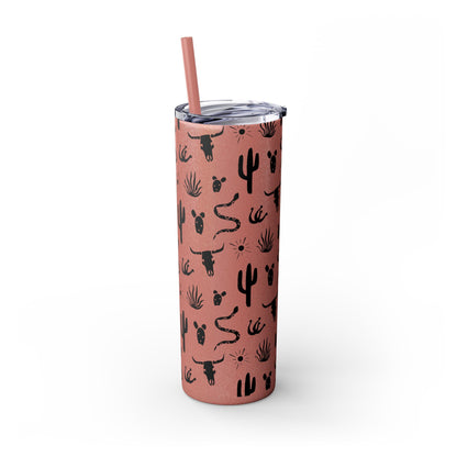 Desert Icon - Skinny Tumbler with Straw, 20oz