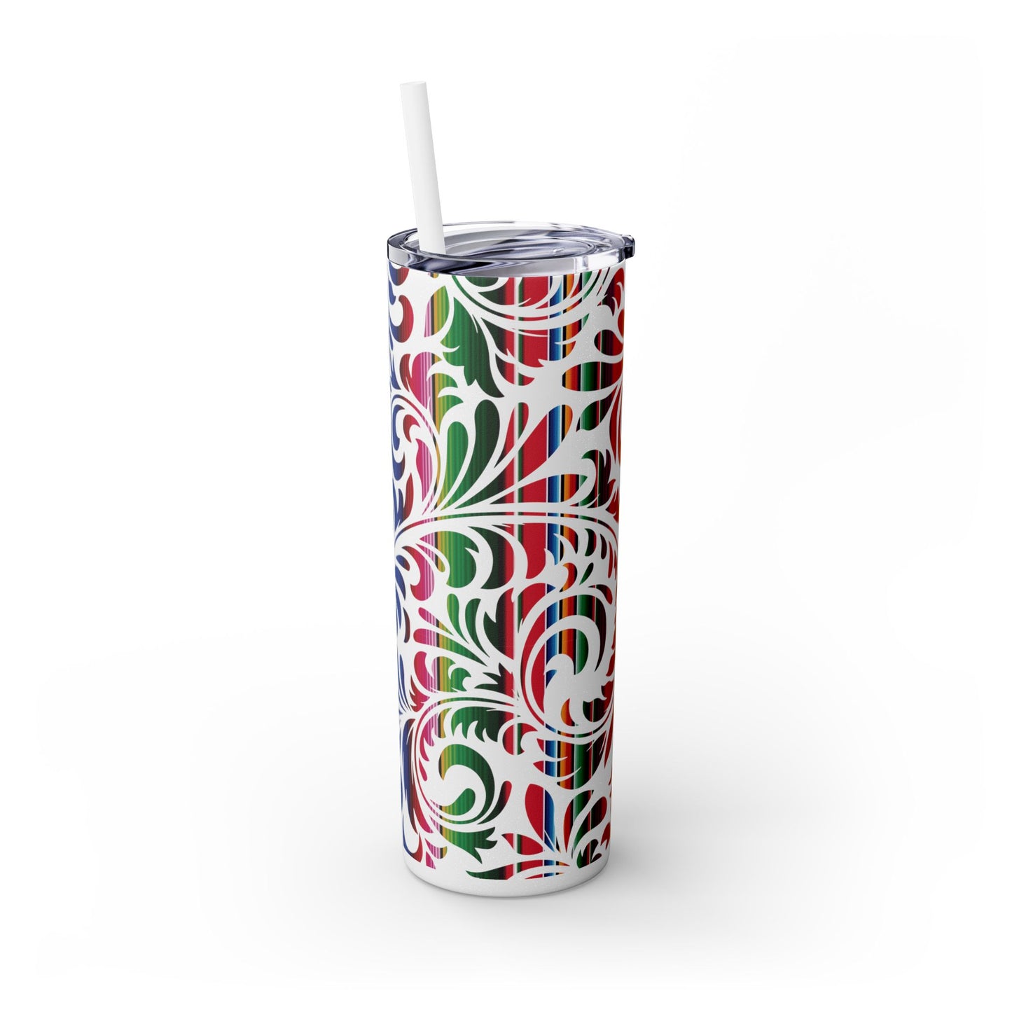 Tooled Serape - Skinny Tumbler with Straw, 20oz