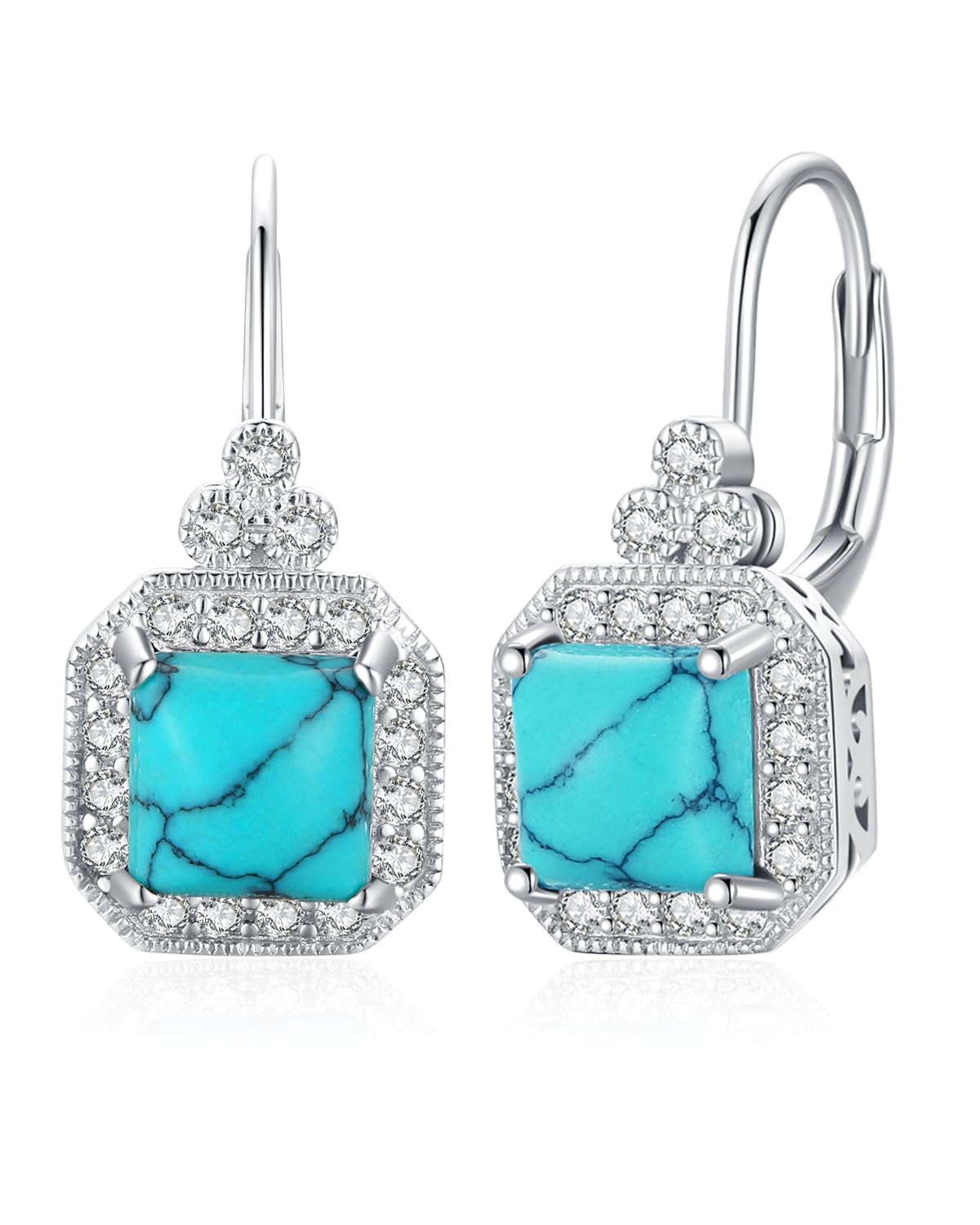 Variety of Styles: Genuine Turquoise and Sterling Silver Earrings and Necklaces