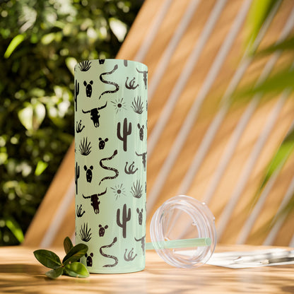 Desert Icon - Skinny Tumbler with Straw, 20oz