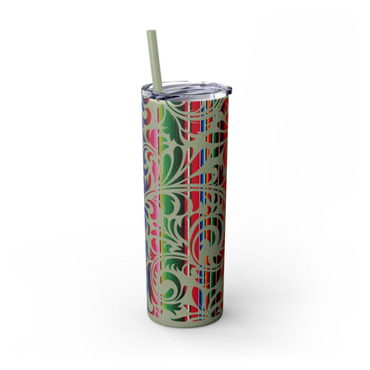 Tooled Serape - Skinny Tumbler with Straw, 20oz