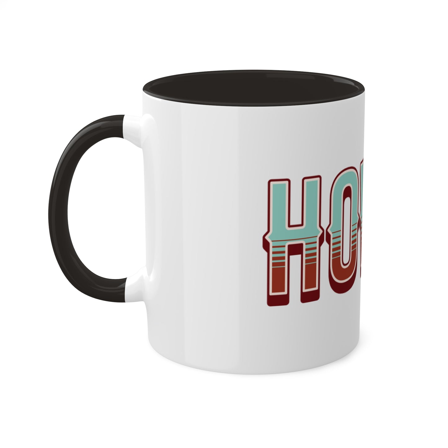 Howdy Western Font Colorful Ceramic Coffee Mugs, 11oz