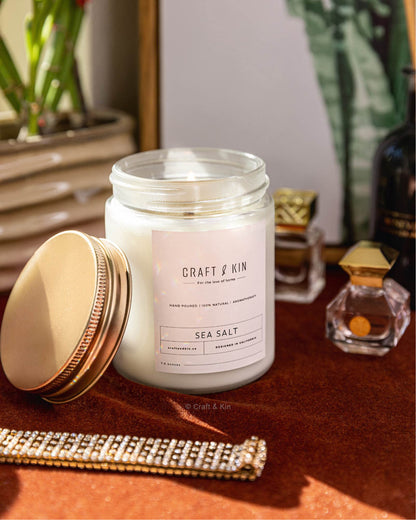 Craft and Kin Scented Candle | 8 oz 45 Hour Burn | All Natural Soy Candles