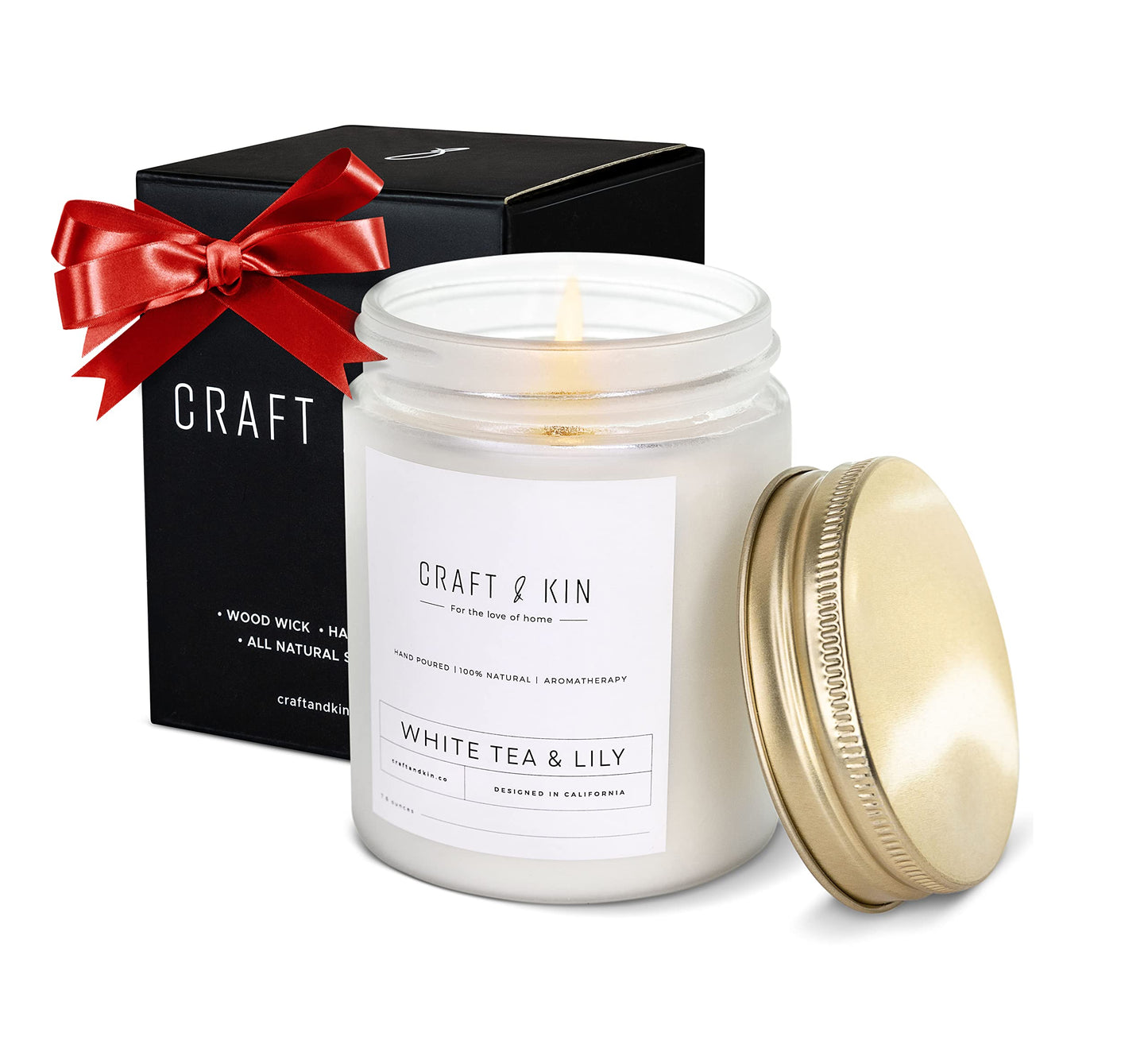 Craft and Kin Scented Candle | 8 oz 45 Hour Burn | All Natural Soy Candles