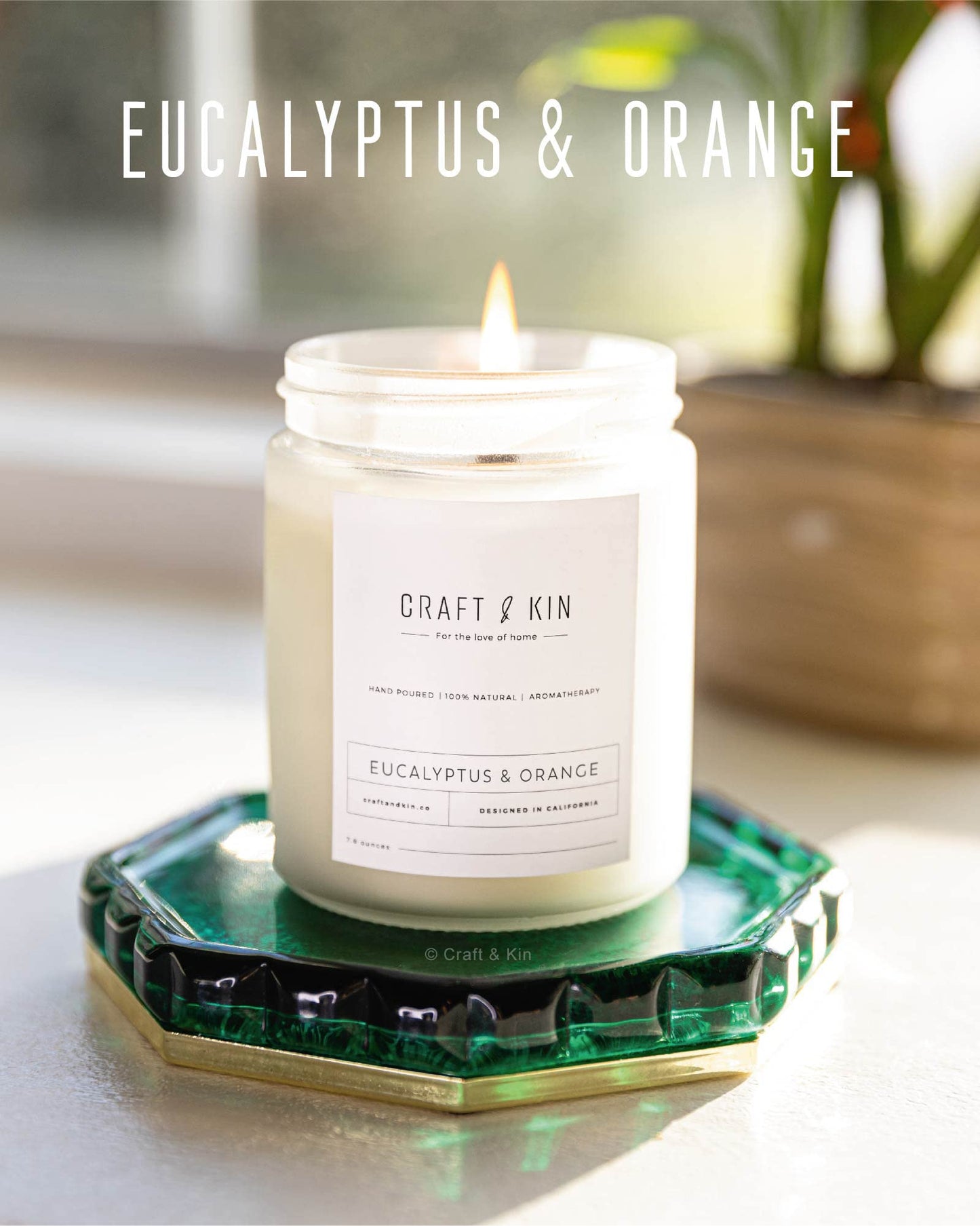 Craft and Kin Scented Candle | 8 oz 45 Hour Burn | All Natural Soy Candles