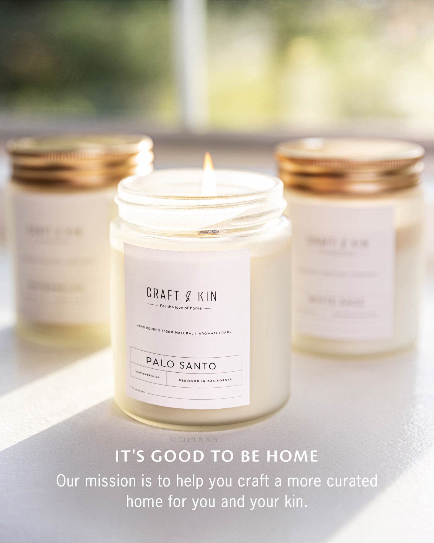 Craft and Kin Scented Candle | 8 oz 45 Hour Burn | All Natural Soy Candles