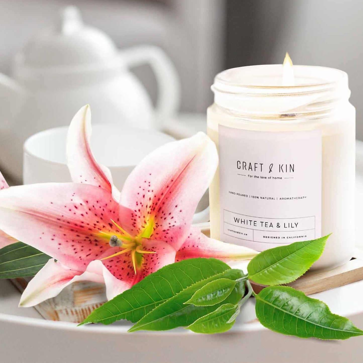 Craft and Kin Scented Candle | 8 oz 45 Hour Burn | All Natural Soy Candles