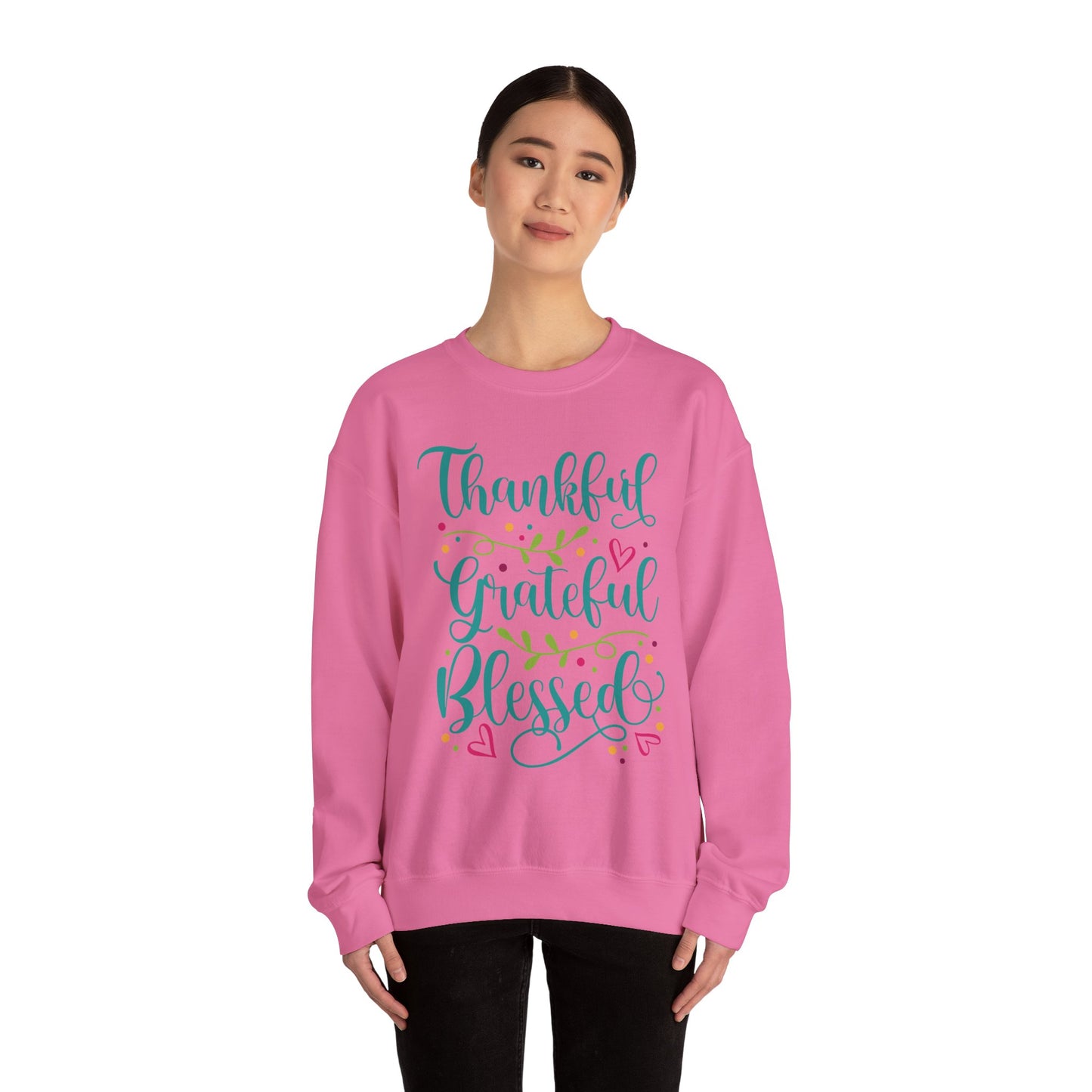 Thankful Grateful Blessed - Christian - Unisex NuBlend® Crewneck Sweatshirt