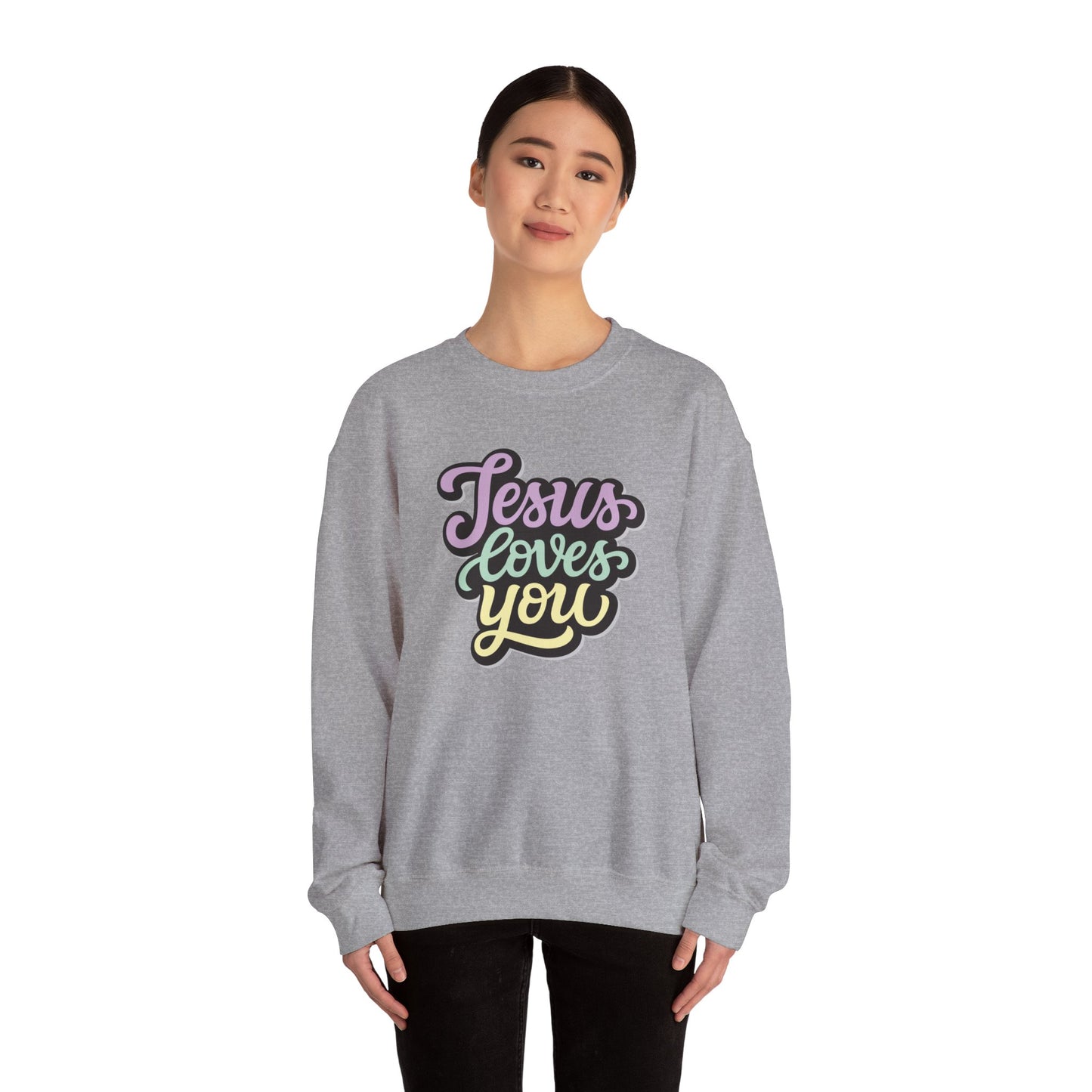 Jesus Loves You - Christian - Unisex NuBlend® Crewneck Sweatshirt