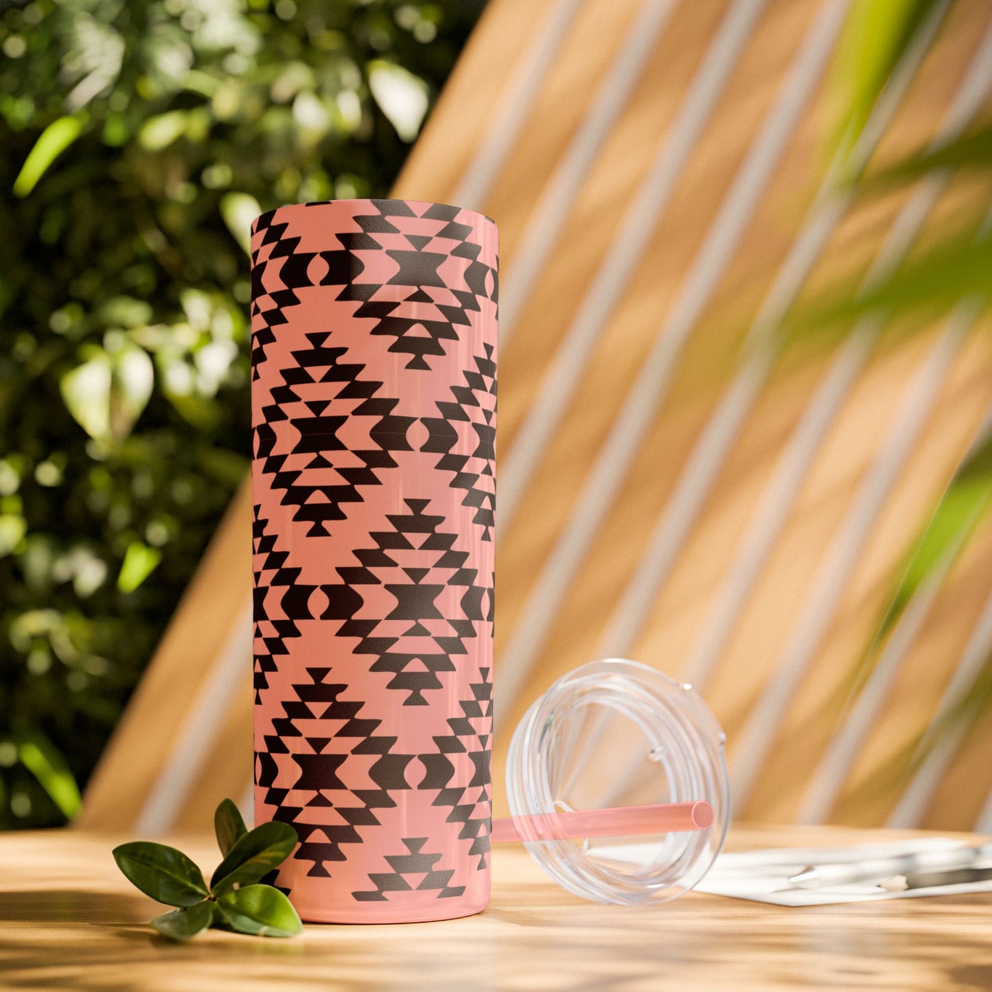 Aztec Icon - Skinny Tumbler with Straw, 20oz