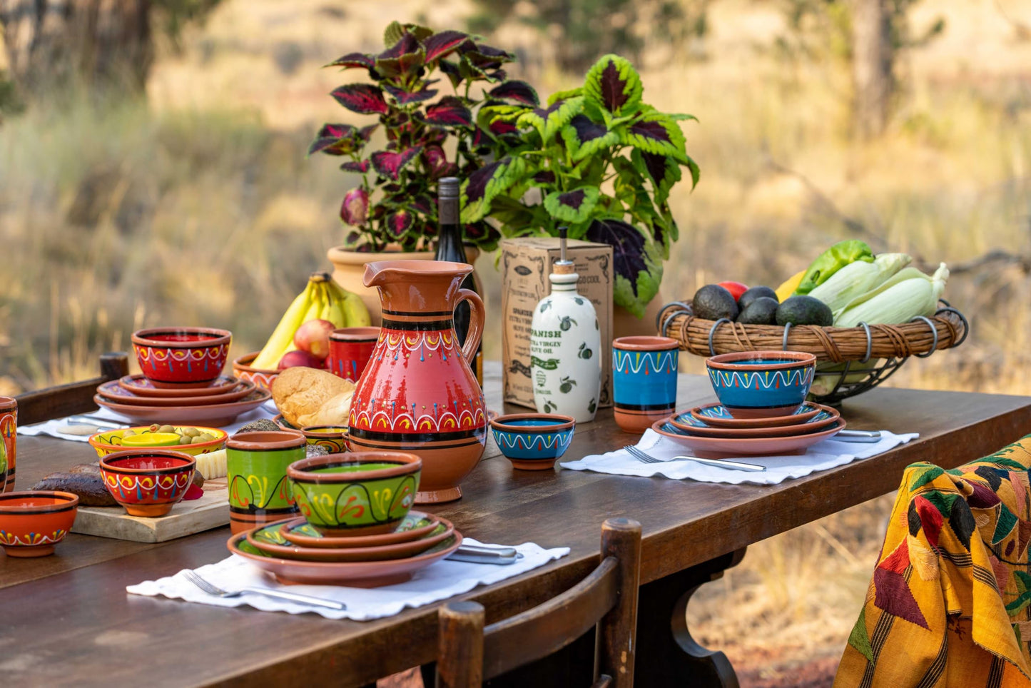 Spanish Terracotta 5-Piece Kitchen Tumbler Cup Set, Multicolor