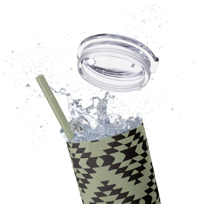 Aztec Icon - Skinny Tumbler with Straw, 20oz