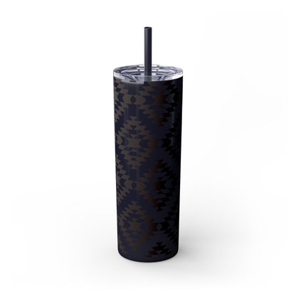 Aztec Icon - Skinny Tumbler with Straw, 20oz