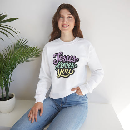 Jesus Loves You - Christian - Unisex NuBlend® Crewneck Sweatshirt