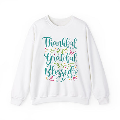 Thankful Grateful Blessed - Christian - Unisex NuBlend® Crewneck Sweatshirt