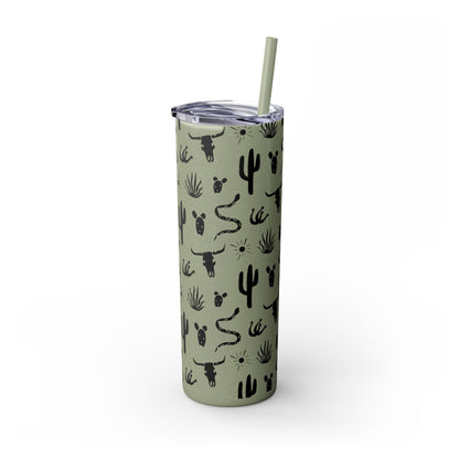 Desert Icon - Skinny Tumbler with Straw, 20oz