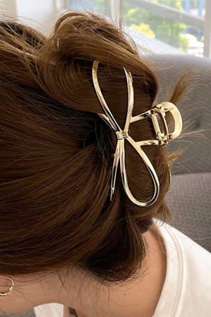 Gold Bowknot Shape Claw Hair Clip